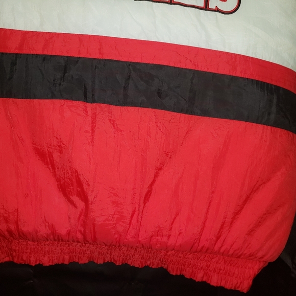 Vintage 90's Russell Locker Line NBA Chicago Bulls Red Zippered Jacket Mens XXL - Picture 14 of 14